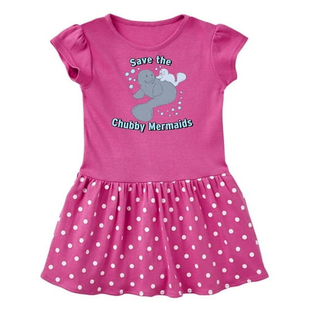 

Inktastic Save the Chubby Mermaids with Cute Manatees Gift Baby Girl Dress