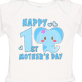 thumbnail image 4 of Inktastic Happy First Mothers Day with Elephant Boys or Girls Long Sleeve Baby Bodysuit, 4 of 5