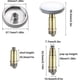 thumbnail image 2 of 2pcs Bathroom Push Pop-up Click Clack Plug Stopper, 38mm Sink Drain Plug Pop-up Stopper, 2 of 5