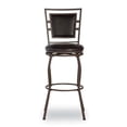 thumbnail image 5 of Bowery Hill 30" Metal & Faux Leather Stool in Dark Brown (Set of 3), 5 of 18