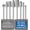Grey Case, variant on 8 count Carbide Burr Set 1/4 Shank w/Blue Flat Box Max Dia 12mm Bits Rotary Tools Attachment Kit Accessories Metal Stone Steel Grinding Deburring Porting Carving