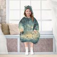 thumbnail image 7 of FORMRS Wearable Blanket Hoodie with Sleeves for Kids Cozy Flannel Sweatshirt, Night Forest Scene, 7 of 7