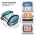 thumbnail image 3 of Tiny Teeth Double Layered Insulated Refrigerated Lunch Bag with Two Compartments, Large Capacity, Hand Carry - 7.1x11.4x16.1 Inches, 3 of 6