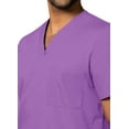 thumbnail image 3 of Adar Universal Unisex Scrubs - V-Neck Tunic Scrub Top - 601 - Lavender - 2X, 3 of 7
