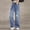 B Blue, variant on Girls Straight Leg Jeans, Loose Fit Hole Broken High Waist Kids Stretch Casual Denim Pants Blue Size 11-12