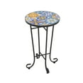 thumbnail image 3 of GDF Studio French Country Outdoor Side Table with Mosaic Ceramic Top and Metal Base, 3 of 10