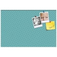 thumbnail image 2 of PinPix 24x16 Custom Cork Bulletin Board Lattice Aqua Poster Board Has a Fabric Style Canvas Finish, Framed in Lattice Aqua, by ArtToFrames (PinPix-1816), 2 of 5