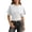 White, variant on Fashion T Shirt Casual Loose Fit Cropped Tee With Irregular And Waist Tie Streetwear Basic Top for Women, XXL, Dark Gray