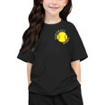 thumbnail image 4 of Rovga T-Shirt d'Été pour Filles de 12 à 13 Ans, Imprimé Dessin Animé, Col Rond, Manches Courtes, Couleur Unie, Noir, 4 of 7