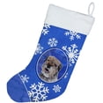 thumbnail image 2 of Carolines Treasures SC9599-CS Border Terrier Winter Snowflakes Christmas Stocking  Large multicolor, 2 of 2