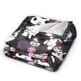 thumbnail image 2 of Kuromi Blanket, Anime Throw Blanket For Couch Sofa Bed, Soft Cozy Lightweight Warm Flannel Blanket, Home Decor, Anime Gifts For Boys Girls Kids Teens, 80"X60", 2 of 9