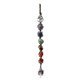 thumbnail image 1 of 7-colored chakra stones, natural crystal car hanging pendant, 1 of 5