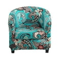 thumbnail image 2 of LKJYER Club Chair Slipcover 2 Piece Tub Chair Slipcover Stretch Barrel Chair Covers Printed Armchair Covers Removable Sofa Cover Couch Furniture Protector Arm Chair Cover for Living Room, 2 of 5