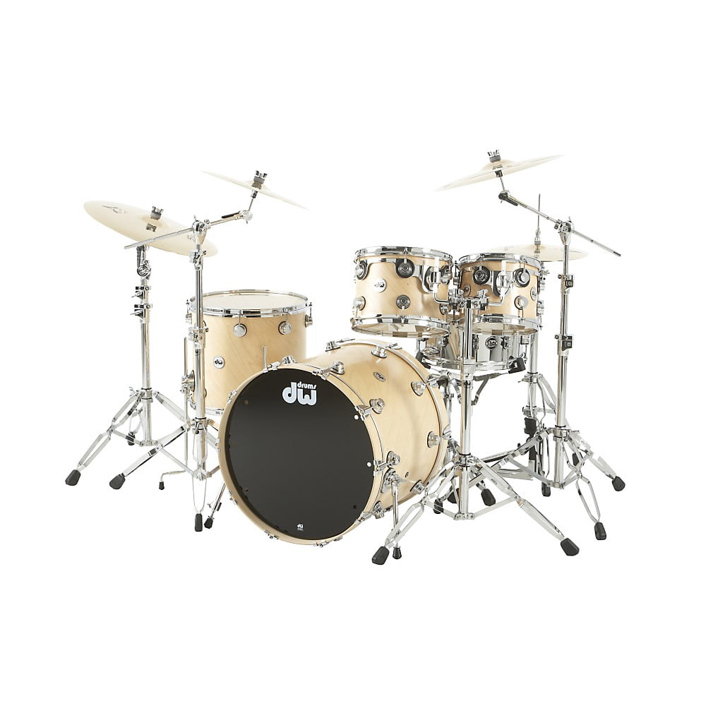 DW Collector's Series Satin Oil 4-Piece Shell Pack Twisted Natural Chrome Hardware