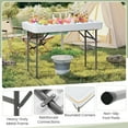 thumbnail image 4 of Patiojoy 4 FT Folding Ice Table Portable Outdoor Cooler Table with Drain Removable Matching Skirt, 4 of 10