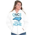 thumbnail image 3 of North Carolina You're Home Here Cute Zip Up Hoodie Men's Women's Brisco Brands X, 3 of 6