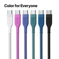 thumbnail image 6 of Powertek Ultra 6ft USB-A to USB-C Cable, Black, Braided Silicone, Ultra-Smooth Data Transfers, Durable Tangle-Resistant Charging Cable, 6 of 6