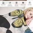 thumbnail image 3 of Chilfamy  Vintage French Types of Butterflies Blanket Retro Illustration Throws Gift for Boys Girls, Wild Animal Decor Monarch Plush Soft Lightweight Flannel Blankets for Bed Couch Chair White, 3 of 6