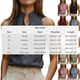 thumbnail image 4 of TaTaai Women’s Casual V Neck Sleeveless Blouse Loose Fit Solid Color Linen Feel Tank Tops Printless Cami Soft Polyester Office Summer Wear Gift, 4 of 9