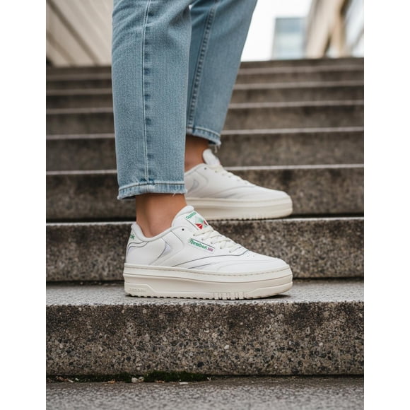 Tenis Reebok Club C Extra Mujer Plataforma blanco 25.5