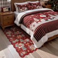 thumbnail image 3 of Wonnitar Christmas Runner Rugs, 2x6 Red Kitchen Rug Washable Non Slip, Soft Ultra-Thin Christmas Tree Santa Claus Holiday Decor Runner Carpet for Hallway Bathroom Bedside, 3 of 11
