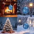 thumbnail image 6 of CuiLiyq 12Pcs Christmas Balls Ornaments, 1.6 Inch Hanging Balls, Shatterproof Plastic Decorative Hanging Ornaments, Baubles for Xmas Tree Party Wreath Decoration (Blue), 6 of 6