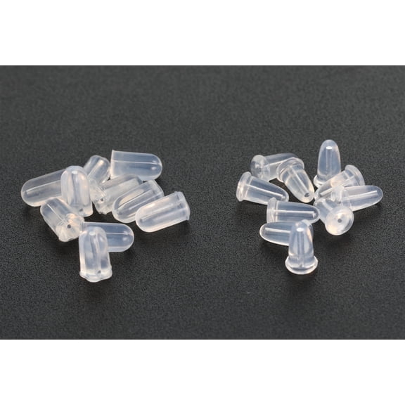 Silicone Earring Backs, 20 Pcs Hypoallergenic Anti-Puncture Clear Replacement Backings