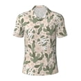 thumbnail image 2 of Daiia Halloween Cactus Pattern Men’s Polo Shirts,Solid Deck Shirt,Classic Fit, Breathable Cotton Polo for Casual and Sport Wear-Large, 2 of 7