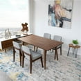 thumbnail image 4 of Ambrose Modern Solid Wood Walnut Dining Room & Kitchen Table and 4 Chairs Set, 4 of 6