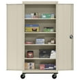 thumbnail image 3 of Sandusky Lee 22-Gauge Welded Steel Mobile Garage Storage Cabinet with Wheels, Putty, 3 of 8