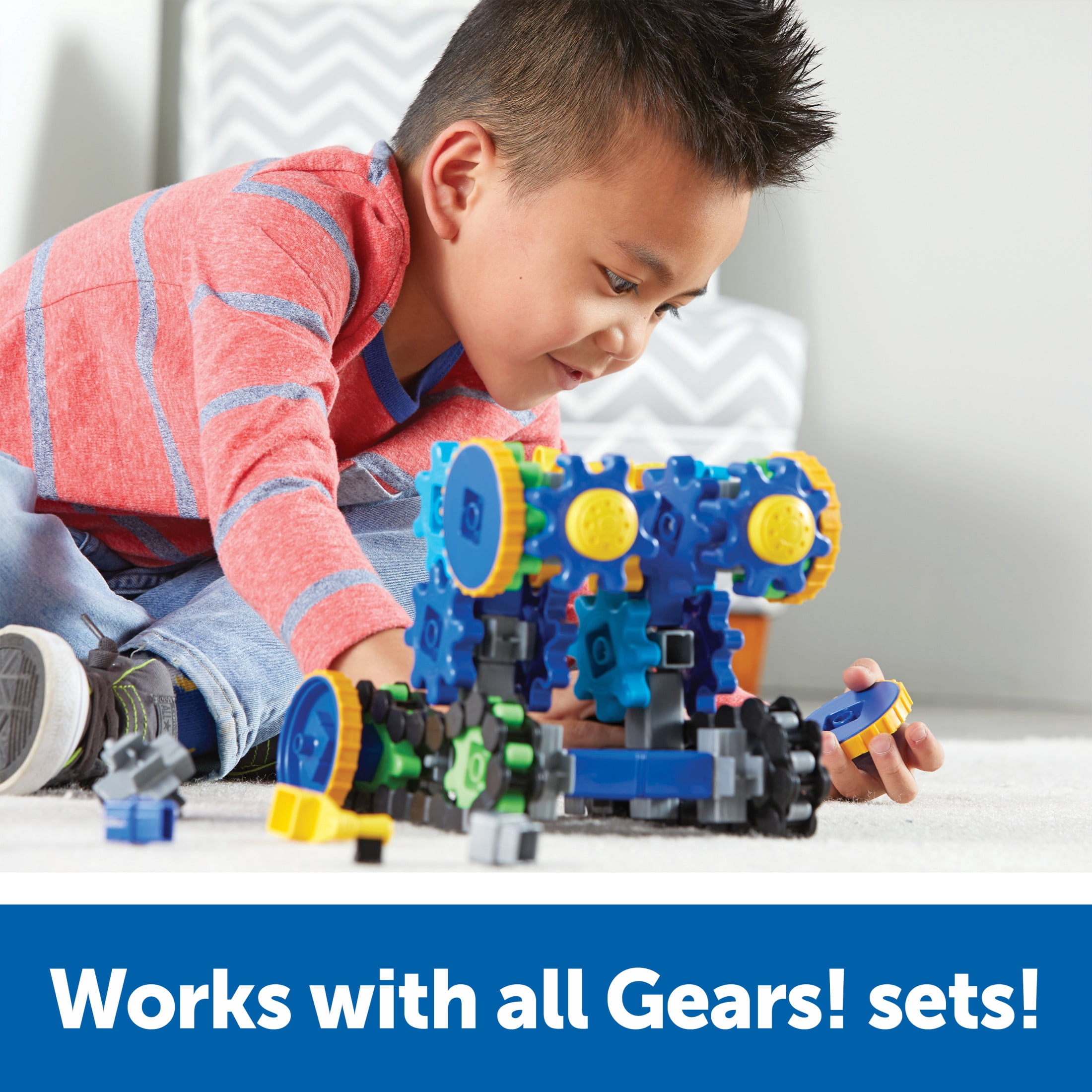 Learning Resources Gears! Gears! Gears! TreadMobiles, STEM Building Set, Ages 5+