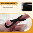 thumbnail image 6 of 5 Pcs Black Stretchy Band Hair Tie Ponytail Holders, 6 of 8