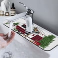 thumbnail image 7 of Logiee Vintage Buffalo Plaid Christmas Camper Print Kitchen Sink Splash Guard Faucet Mat for Splash Guard Behind Faucet Drip Catcher for Kitchen,Bathroom,Sink Mat,Dish Drying Mat,Bathroom-15" X 5.5", 7 of 7