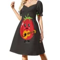 thumbnail image 2 of Vestido de tomate de manga corta para bailar vestidos de cóctel de verano, 2 of 8
