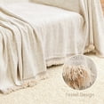 thumbnail image 5 of Dyfun Boho Reversible Loveseat Cover - Pet-Proof Chenille Sofa Protector & Decorative Throw for 2-Cushion Couches, 71"x118", 5 of 7