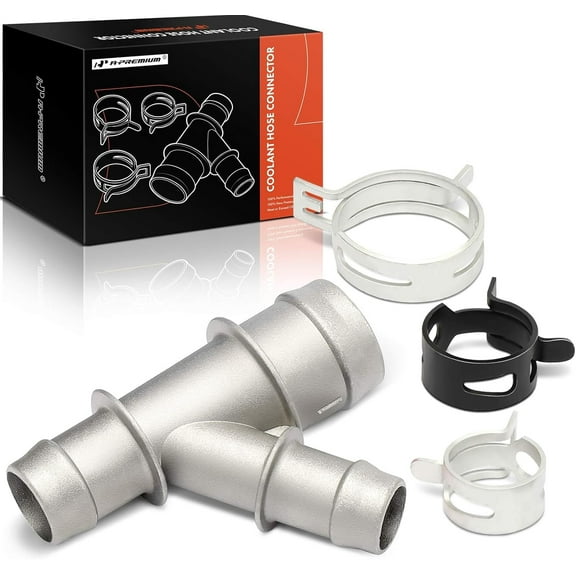 A-Premium Coolant Hose Junction Connector - Compatible with Chevrolet Silverado Suburban Tahoe Avalance & GMC Sierra Yukon & Cadillac Escalade - Replace# 15834773