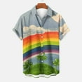 thumbnail image 2 of Midsumdr Mens Shirts St. Patrick's Day Printed Hawaiian Shirt Casual Short Sleeve Turndown Collar Button Down Beach Shirts with Pockets, 2 of 5