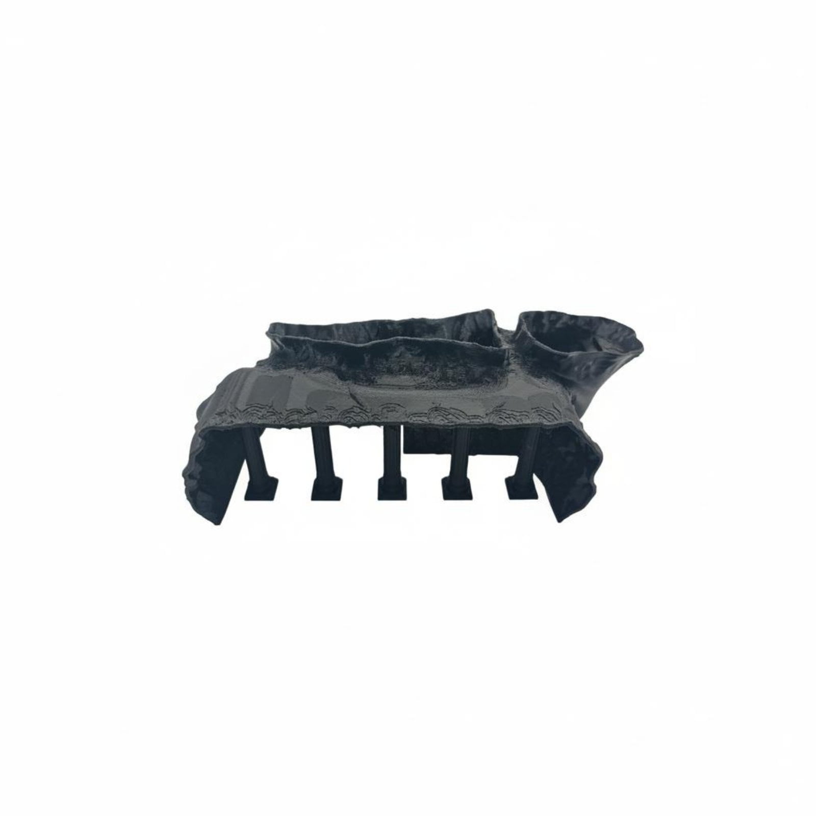 Serenable 2 Pack Roman Column Tunnel Cave Decor 6.5 Inch Sand Buried Mansion Hideout for Bottom Dwellers Crab Pleco in Aquarium Terrarium