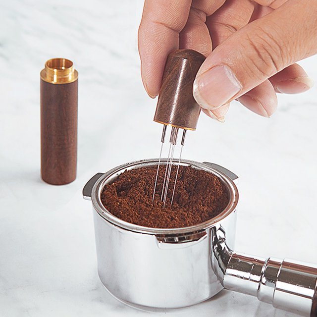 Lubelski Coffee Distribution Needle Stainless Steel 5 Needles Leveler Tool Espresso Tamper Coffee Powder Distributor Barista Accessories