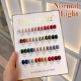 thumbnail image 3 of Set de esmaltes de uñas en gel Double Rhythm, 28 unidades, 15 ml, verde burdeos, 3 of 9