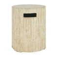 thumbnail image 7 of Christopher Knight Home Outdoor Round Propane Tank Cover, Lightweight Concrete Side Table, Travertine Beige, 7 of 7