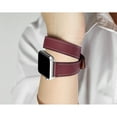 thumbnail image 5 of WFEAGL iWatch Band Leather Double Tour Replacement Band 38mm 40mm Wine Red/Silver, 5 of 8