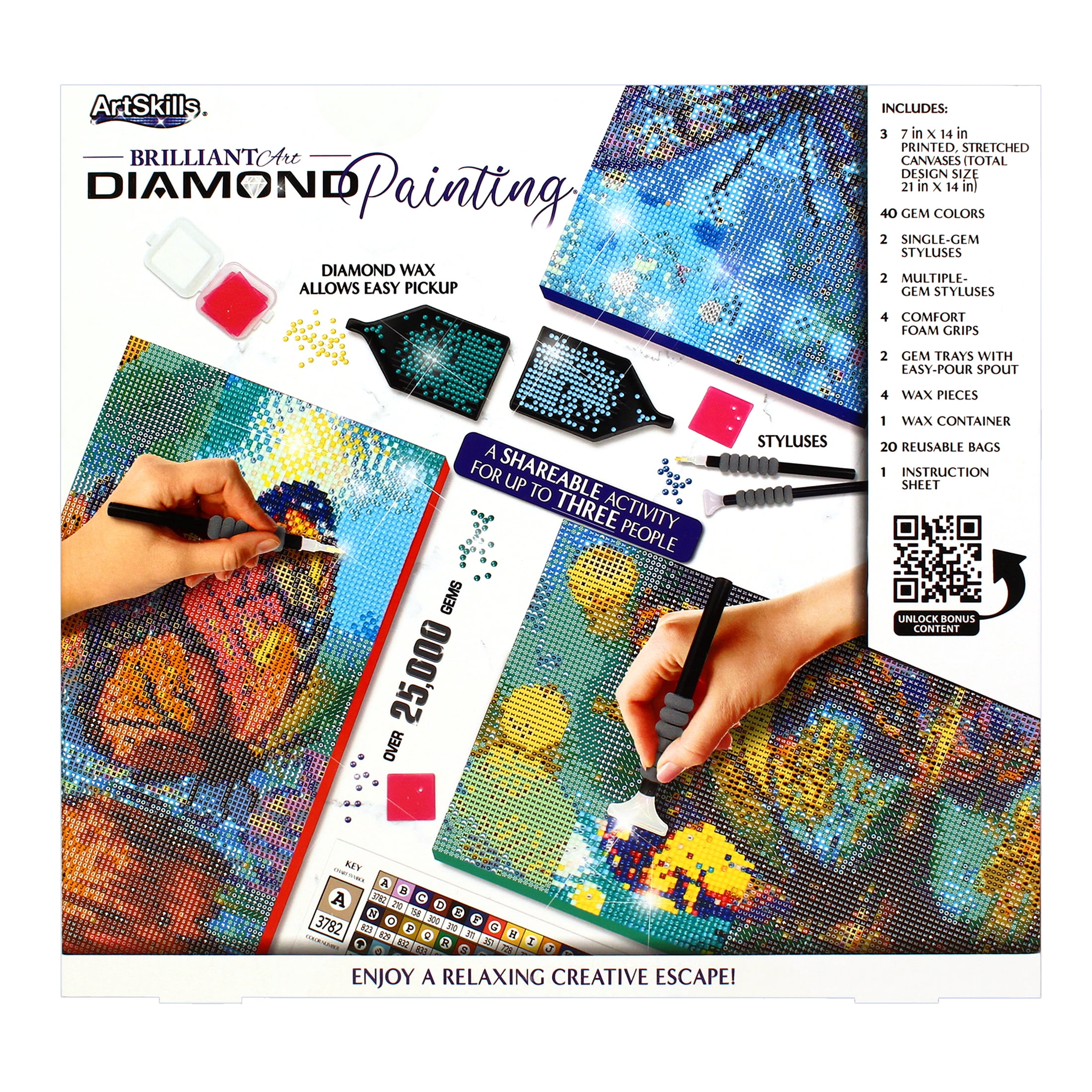 ArtSkills Diamond Art Painting Kit for Adults, Enchanted Butterflies