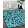thumbnail image 3 of Ahgly Company Machine Washable Indoor Rectangle Transitional Teal Green Area Rugs, 3' x 5', 3 of 7