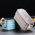 thumbnail image 4 of Lunch Container with Clear Lid Sealed Well Plastic Compartment Design Bento Lunch Box Picnic Tableware, 4 of 8