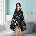 thumbnail image 6 of Halloween Skeleton Coffin Pattern Hooded Bath Towel，50"x30" for Ages 3 To 12 Kids, Quick Dry Lightweight Soft Microfiber Hood Beach Towel Cover Up for Kids, 6 of 7
