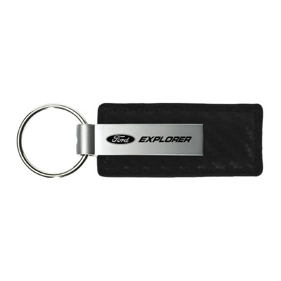 Ford Explorer Carbon Fiber Leather Key Chain (Black)