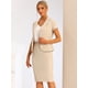 thumbnail image 2 of Conjunto de traje de 2 piezas de negocios Allegra K Albaricoque XL, 2 of 5