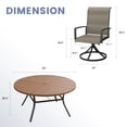 thumbnail image 2 of Vicllax 7 Pieces Patio Dining Set Outdoor Textilene Swivel Padded Chairs and Table Furniture Set, 2 of 10
