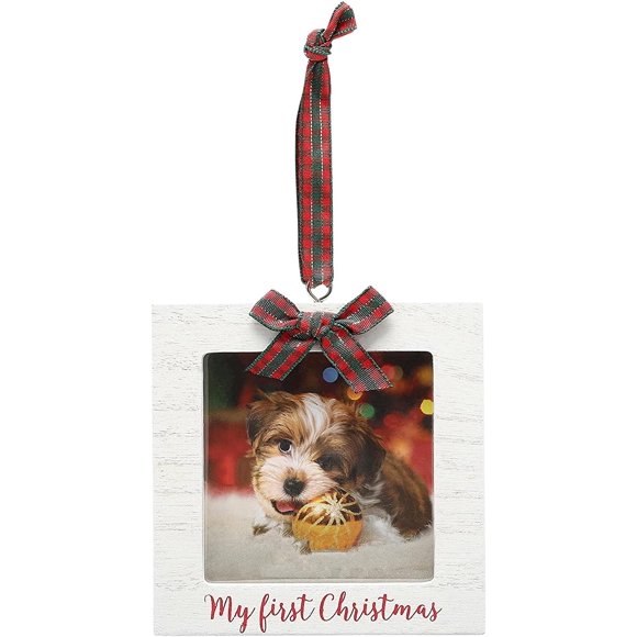 Kate & Milo \u201cHappy Howlidays\u201d Photo Ornament, Dog Owner Christmas Ornament, Holiday Home Decor